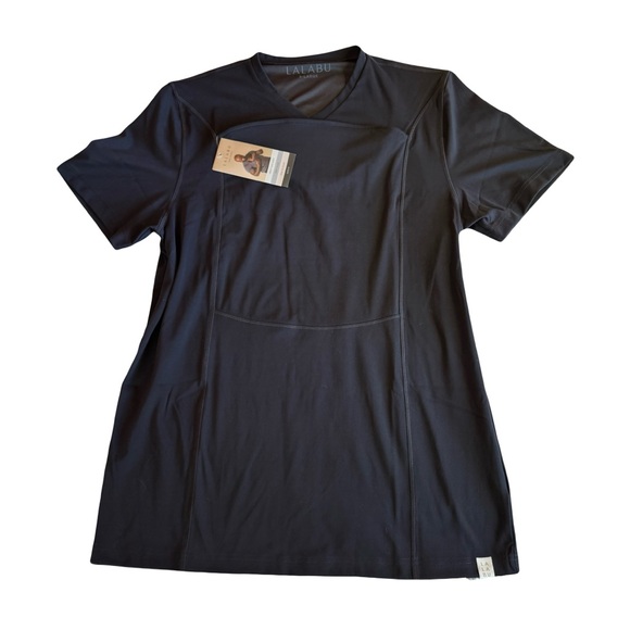 NWT Lalabu Dad Shirt Baby Holder Carrier, Kangaroo Pouch, Black, Size XL - Picture 1 of 10